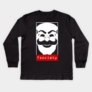 Fsociety Kids Long Sleeve T-Shirt